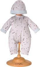 Dockkl�der, Grey star pajamas & hat