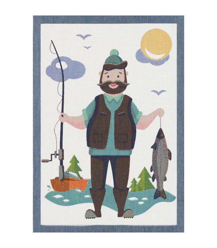 Handduk 35 x 50 cm Fishing Man