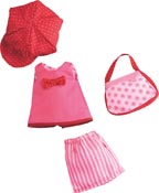 Haba dockklder Dress set rose red