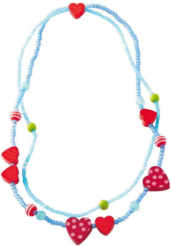 Haba Halsband Hjärtan blå