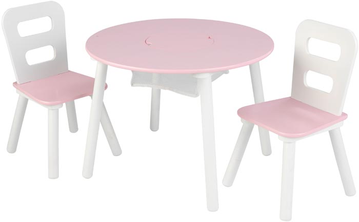 Kidkraft Barnbord & 2 barnstolar - rosa