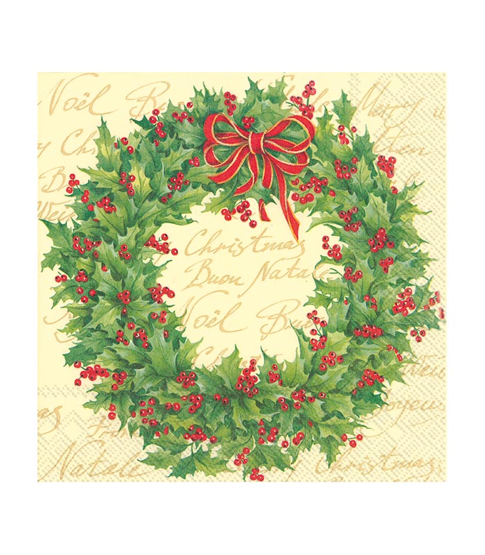 ihr Julservetter Holly Wreath Cream