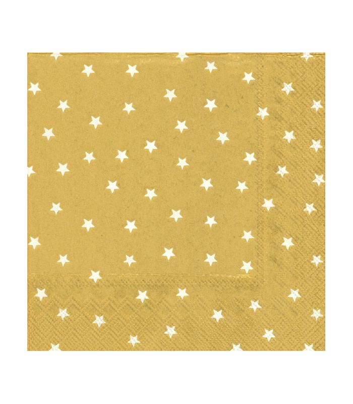 ihr Servetter Little Stars Gold White