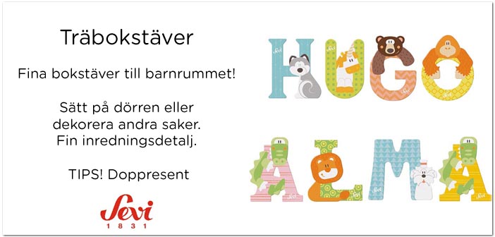 Bokstäver till barnrum, träbokstäver till dörr
