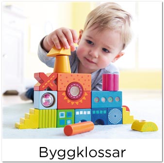 Byggklossar, klossar i trä till barn
