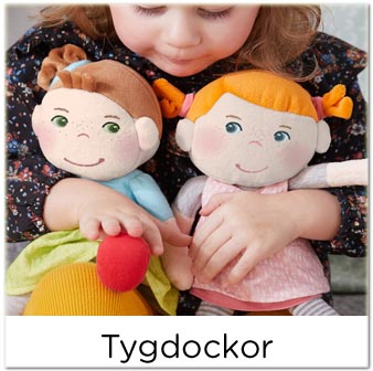 Fina tygdockor från Haba, mjuk docka
