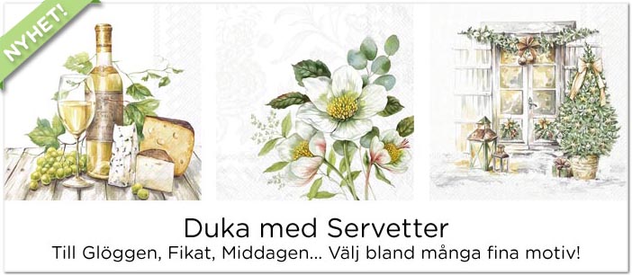 Servetter, julservetter, nyårsservetter, ihr