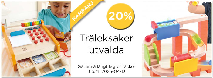 Kampanj utvalda Träleksaker, 20%