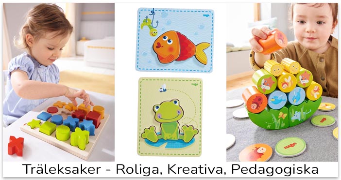 Träleksaker, roliga, kreativa och pedagogiska Träleksaker, roliga, kreativa och pedagogiska